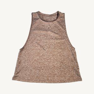 Shein Workout Short Sleeve Top Brown Grey Speckles Size Medium